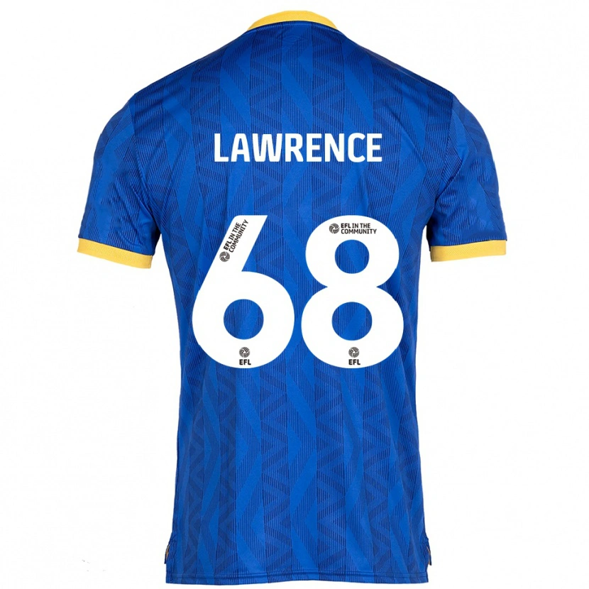 Danxen Mænd Jake Lawrence #68 Marineblå Gul Hjemmebane Spillertrøjer 2025/26 Trøje T-Shirt