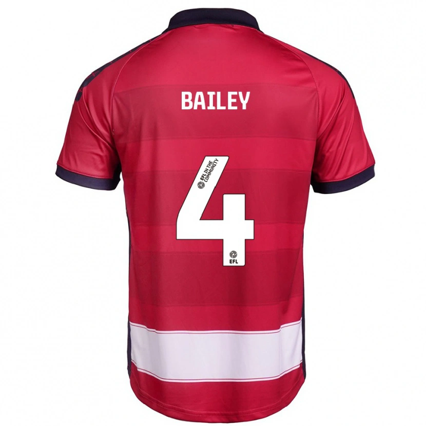 Danxen Mænd Owen Bailey #4 Rød Hvid Hjemmebane Spillertrøjer 2025/26 Trøje T-Shirt