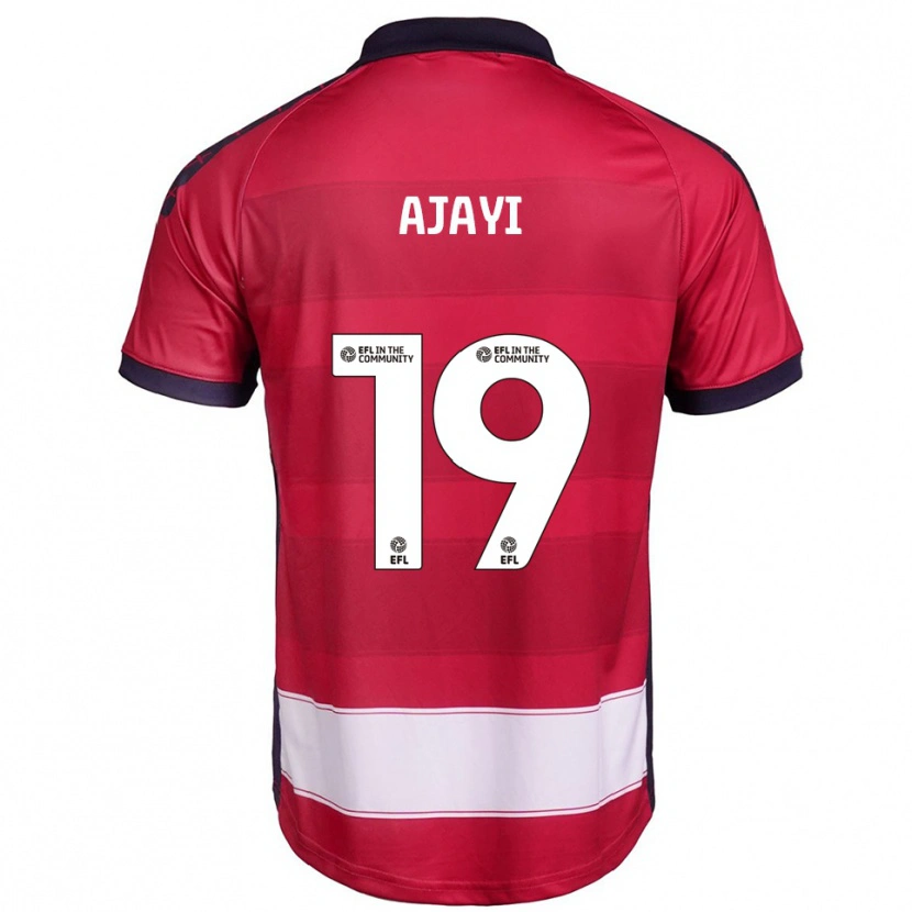 Danxen Mænd Damola Ajayi #19 Rød Hvid Hjemmebane Spillertrøjer 2025/26 Trøje T-Shirt