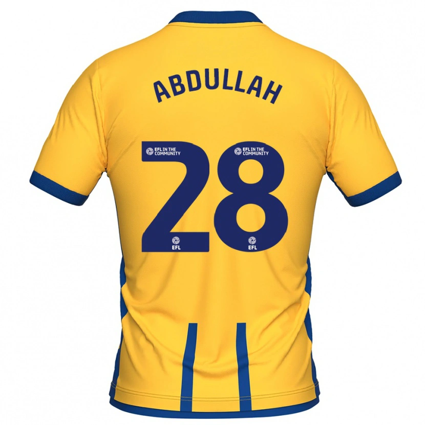 Danxen Mænd Mckeal Abdullah #28 Gul Blå Hjemmebane Spillertrøjer 2025/26 Trøje T-Shirt