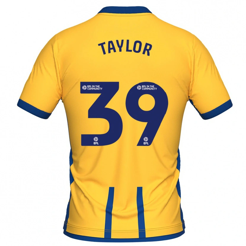 Danxen Mænd Oliver Taylor #39 Gul Blå Hjemmebane Spillertrøjer 2025/26 Trøje T-Shirt