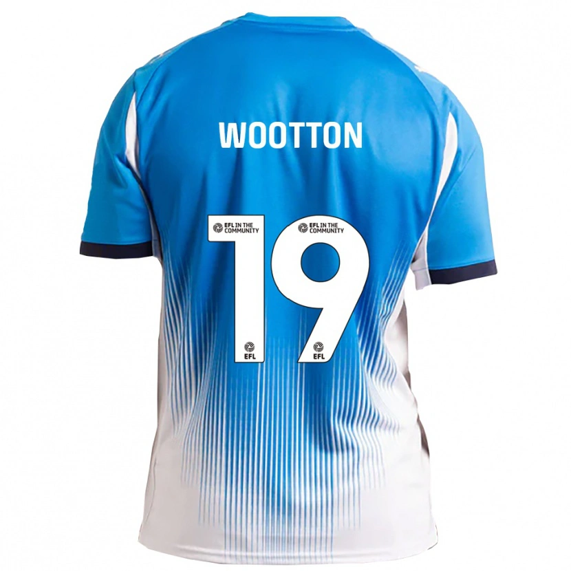 Danxen Mænd Kyle Wootton #19 Blå Hvid Hjemmebane Spillertrøjer 2025/26 Trøje T-Shirt
