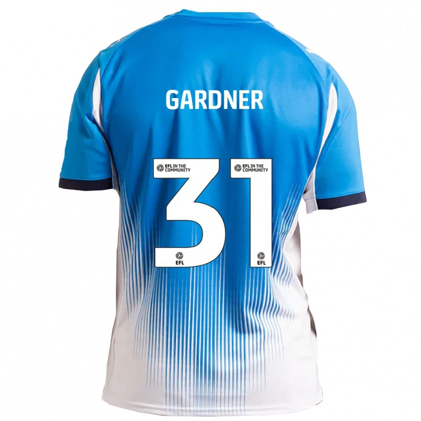 Danxen Mænd Che Gardner #31 Blå Hvid Hjemmebane Spillertrøjer 2025/26 Trøje T-Shirt
