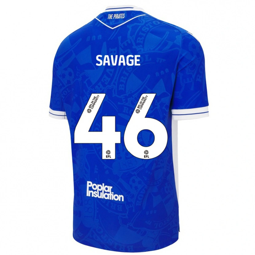 Danxen Mænd Taelan Savage #46 Blå Hvid Hjemmebane Spillertrøjer 2025/26 Trøje T-Shirt
