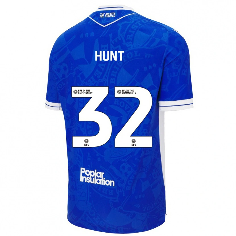 Danxen Mænd Jack Hunt #32 Blå Hvid Hjemmebane Spillertrøjer 2025/26 Trøje T-Shirt