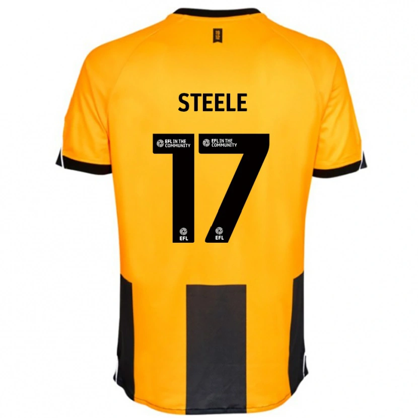 Danxen Mænd Fran Steele #17 Orange Sort Hjemmebane Spillertrøjer 2025/26 Trøje T-Shirt