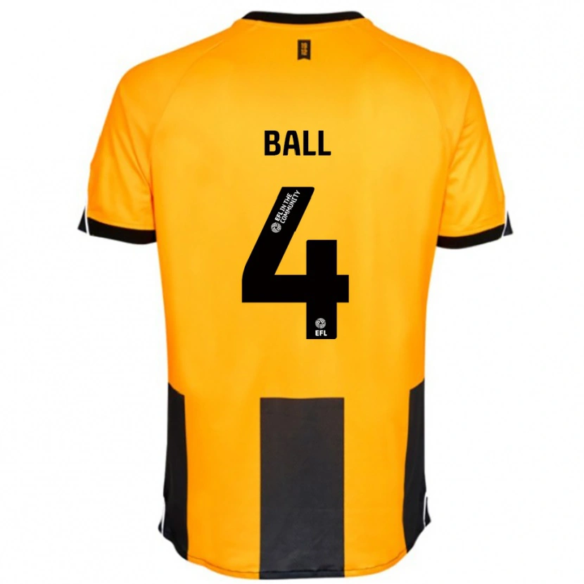 Danxen Mænd Dominic Ball #4 Orange Sort Hjemmebane Spillertrøjer 2025/26 Trøje T-Shirt