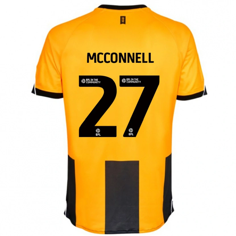 Danxen Mænd Glenn Mcconnell #27 Orange Sort Hjemmebane Spillertrøjer 2025/26 Trøje T-Shirt