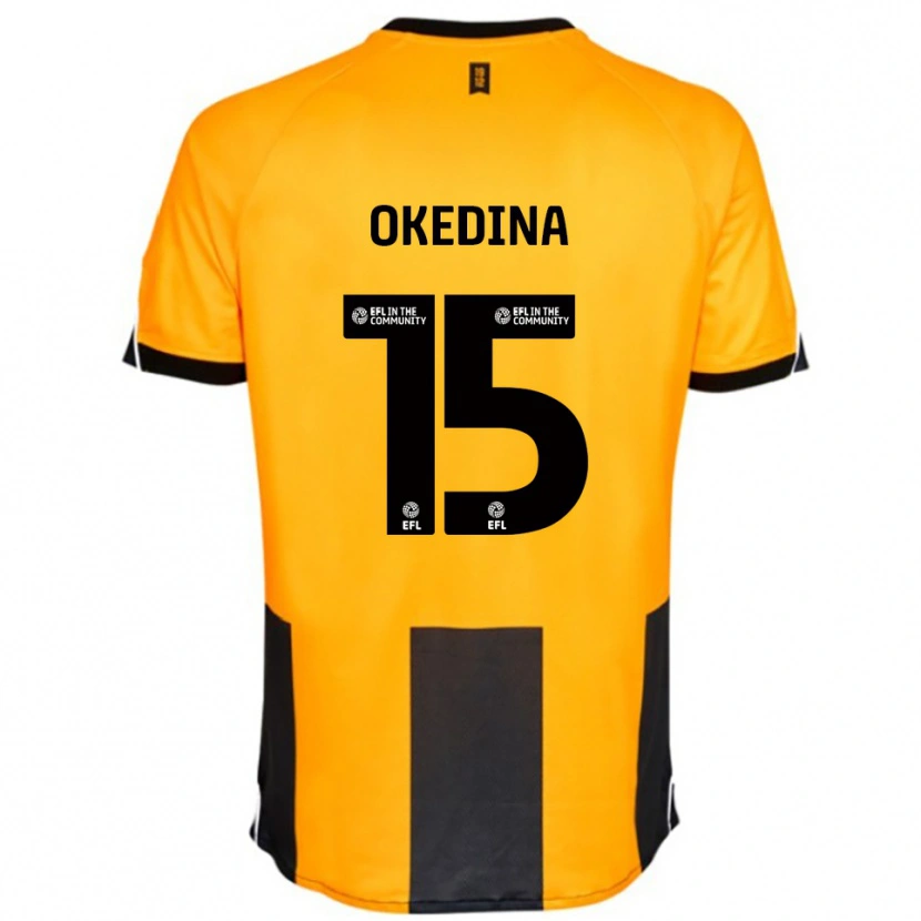 Danxen Mænd Jubril Okedina #15 Orange Sort Hjemmebane Spillertrøjer 2025/26 Trøje T-Shirt