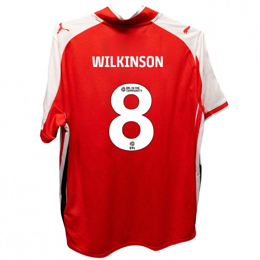 Danxen Mænd Rylee Wilkinson #8 Rød Hvid Hjemmebane Spillertrøjer 2025/26 Trøje T-Shirt
