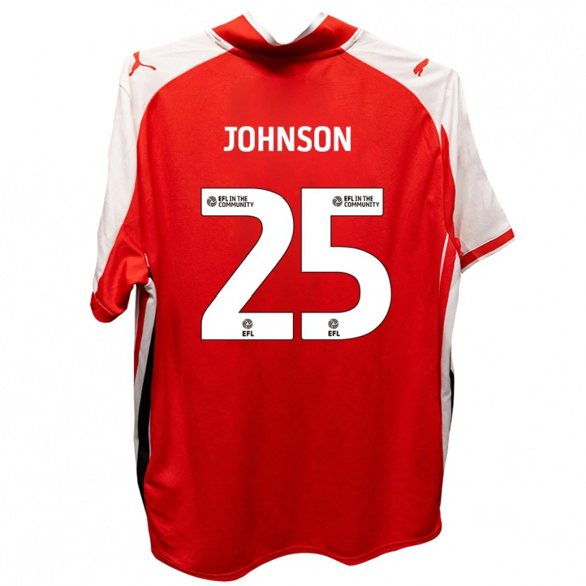 Danxen Mænd Will Johnson #25 Rød Hvid Hjemmebane Spillertrøjer 2025/26 Trøje T-Shirt