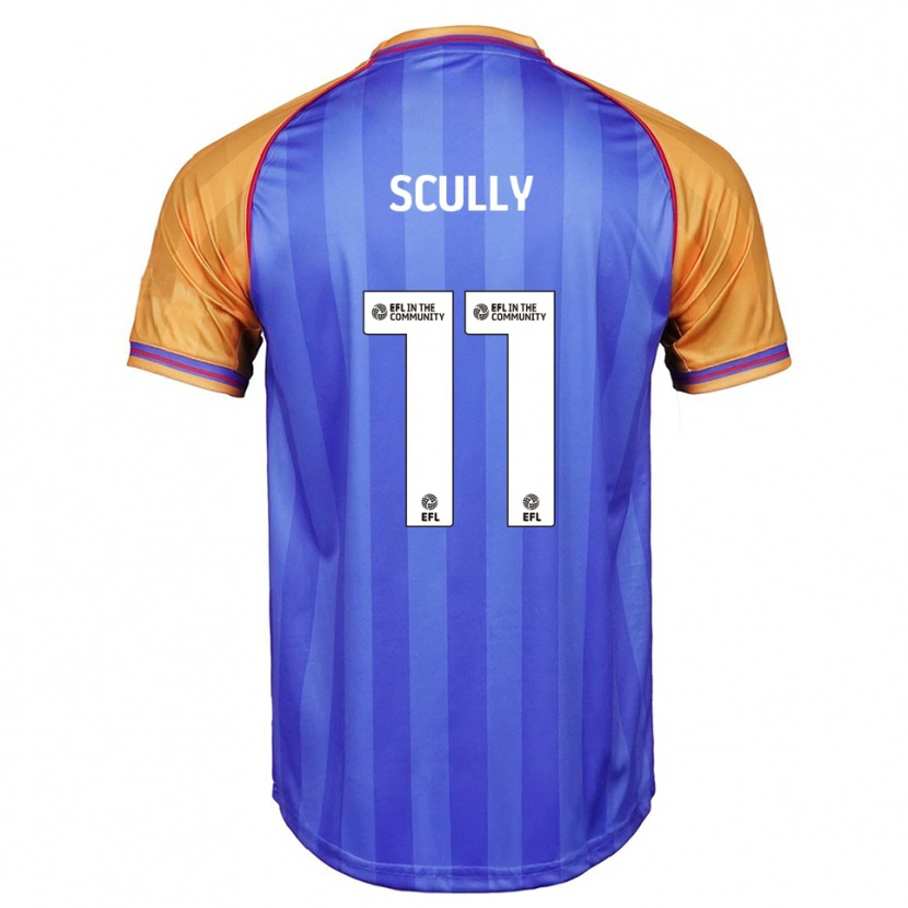 Danxen Mænd Anthony Scully #11 Blå Orange Hjemmebane Spillertrøjer 2025/26 Trøje T-Shirt