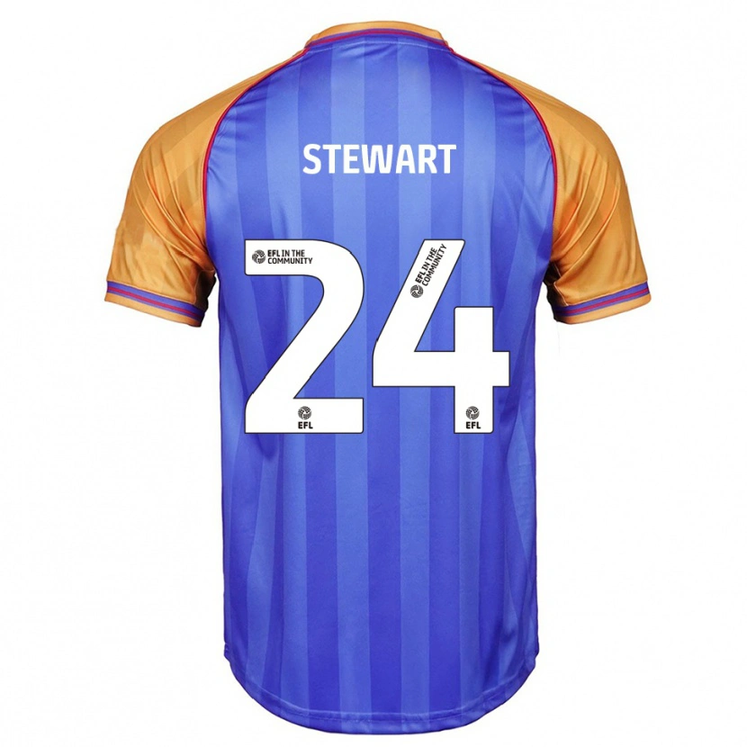 Danxen Mænd Callum Stewart #24 Blå Orange Hjemmebane Spillertrøjer 2025/26 Trøje T-Shirt