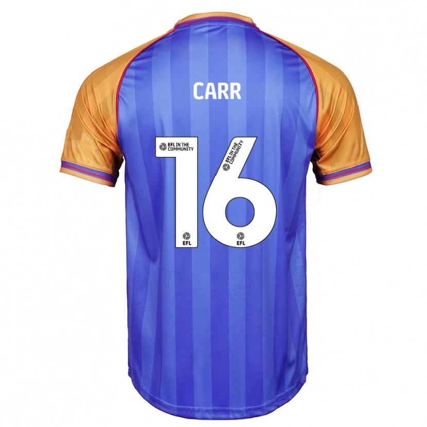 Danxen Mænd Jeorgia Carr #16 Blå Orange Hjemmebane Spillertrøjer 2025/26 Trøje T-Shirt