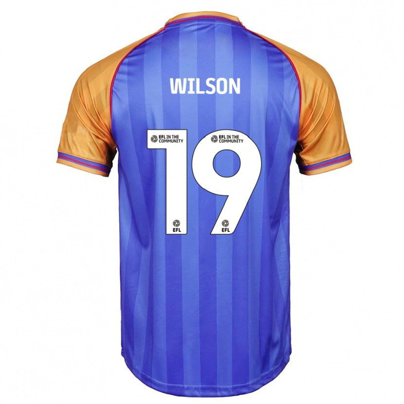 Danxen Mænd Pip Wilson #19 Blå Orange Hjemmebane Spillertrøjer 2025/26 Trøje T-Shirt