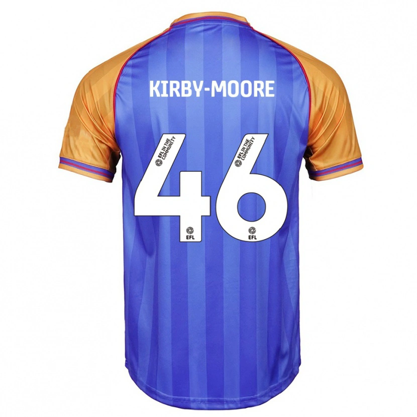 Danxen Mænd Harvey Kirby-Moore #46 Blå Orange Hjemmebane Spillertrøjer 2025/26 Trøje T-Shirt