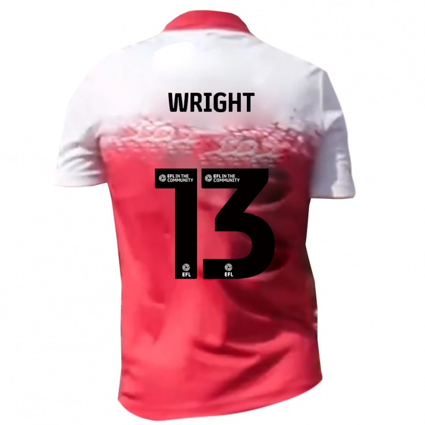 Danxen Mænd Oliver Wright #13 Rød Hvid Hjemmebane Spillertrøjer 2025/26 Trøje T-Shirt
