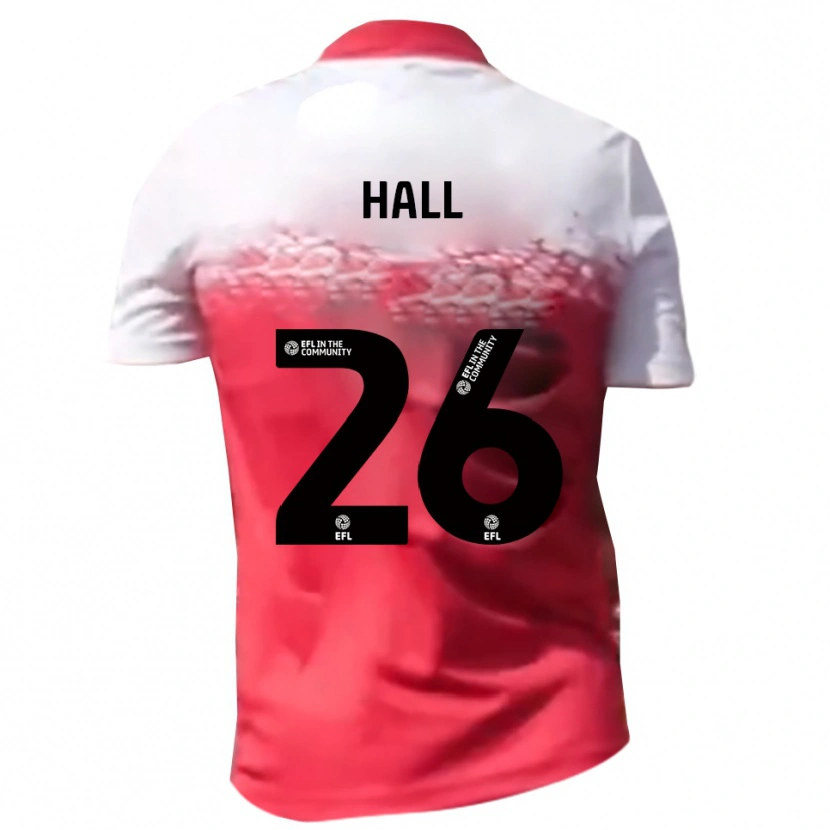 Danxen Mænd Charlie Hall #26 Rød Hvid Hjemmebane Spillertrøjer 2025/26 Trøje T-Shirt
