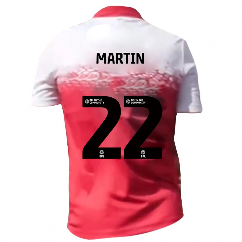 Danxen Mænd Dan Martin #22 Rød Hvid Hjemmebane Spillertrøjer 2025/26 Trøje T-Shirt