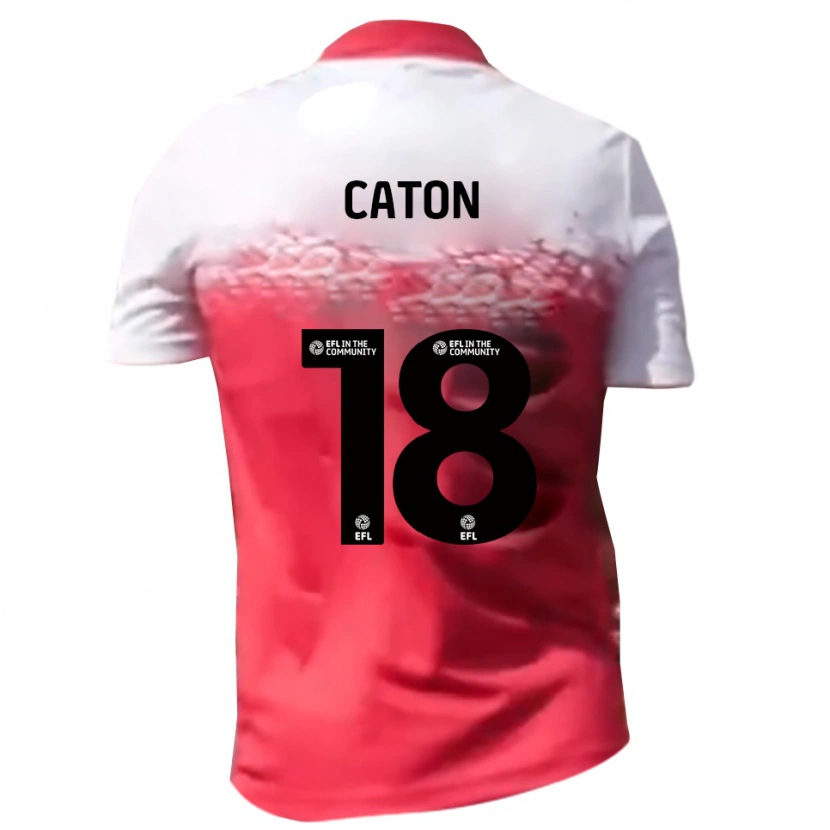 Danxen Mænd Charlie Caton #18 Rød Hvid Hjemmebane Spillertrøjer 2025/26 Trøje T-Shirt