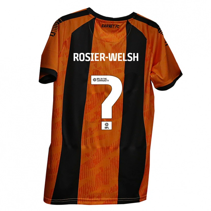Danxen Mænd Destiny Rosier-Welsh #0 Orange Sort Hjemmebane Spillertrøjer 2025/26 Trøje T-Shirt