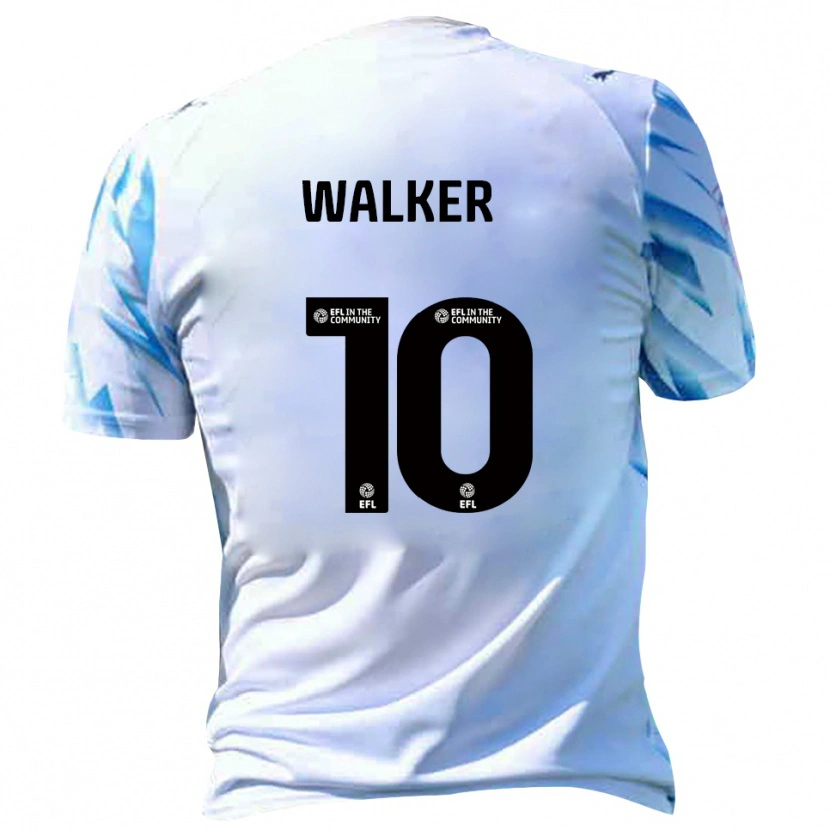 Danxen Mænd Tyler Walker #10 Hvid Lyseblå Hjemmebane Spillertrøjer 2025/26 Trøje T-Shirt