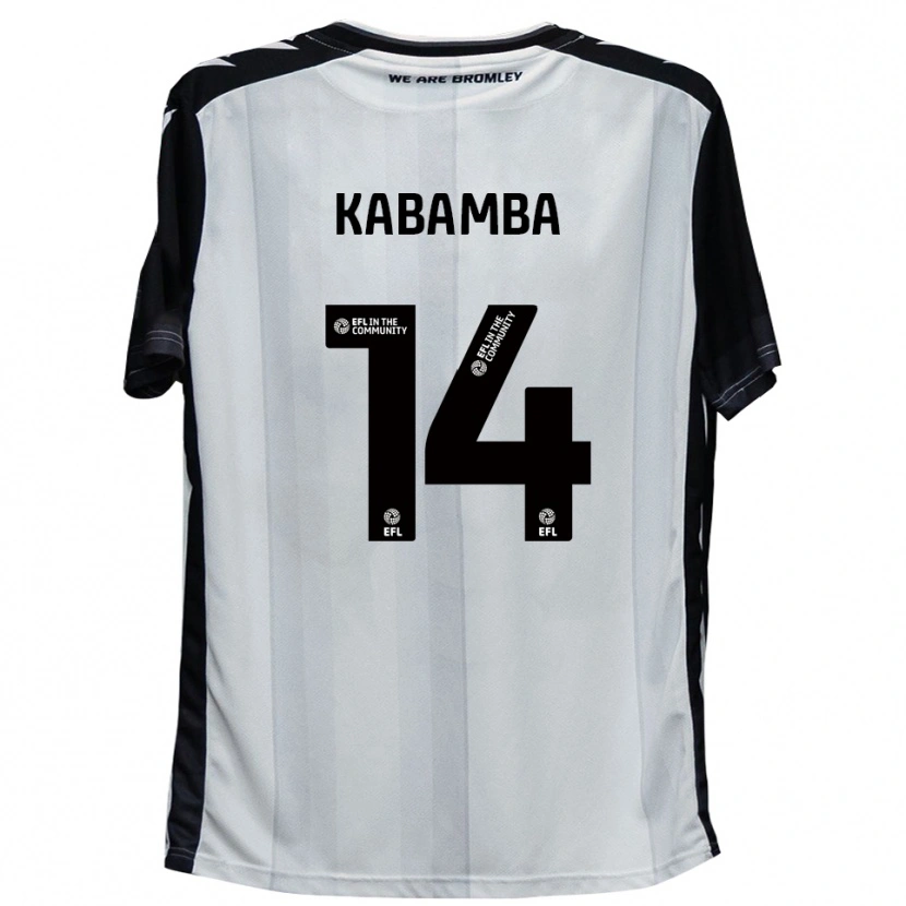 Danxen Mænd Nicke Kabamba #14 Hvid Sort Hjemmebane Spillertrøjer 2025/26 Trøje T-Shirt