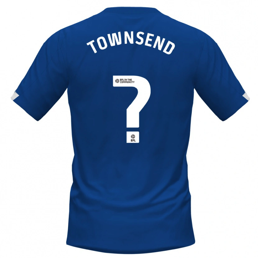 Danxen Mænd Kadi Townsend #0 Blå Hvid Hjemmebane Spillertrøjer 2025/26 Trøje T-Shirt