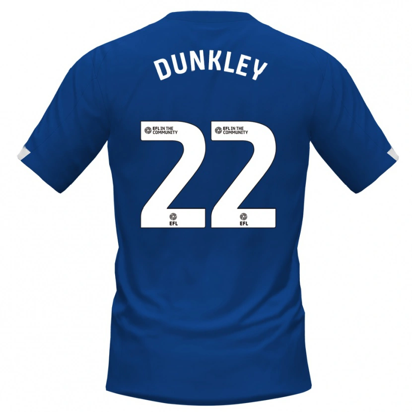 Danxen Mænd Chey Dunkley #22 Blå Hvid Hjemmebane Spillertrøjer 2025/26 Trøje T-Shirt