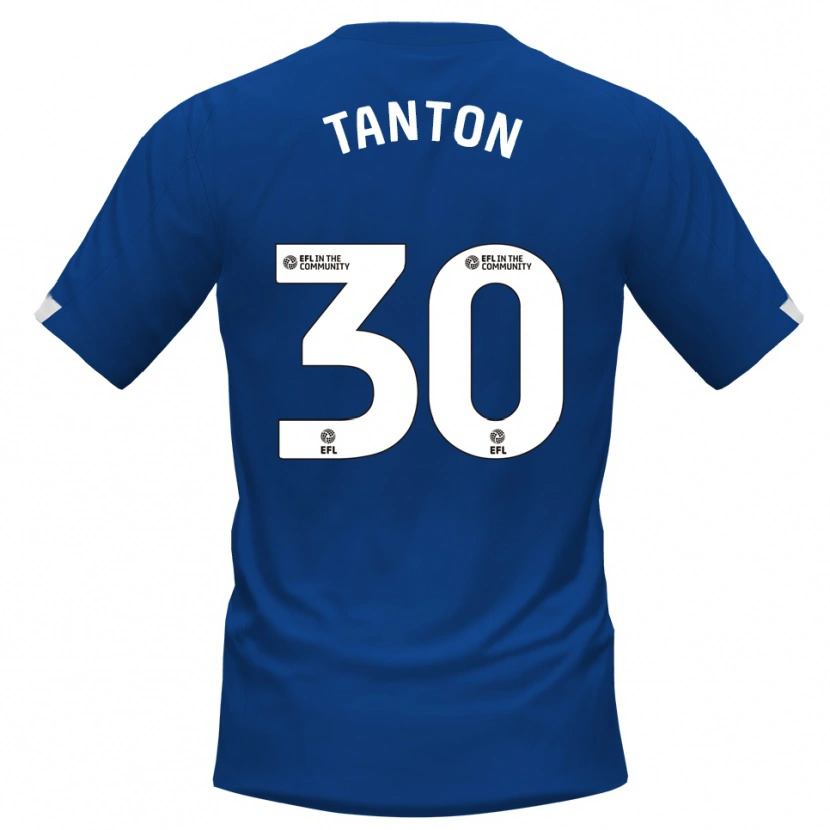 Danxen Mænd Devan Tanton #30 Blå Hvid Hjemmebane Spillertrøjer 2025/26 Trøje T-Shirt