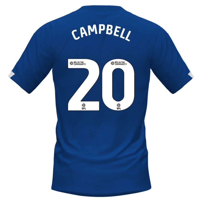 Danxen Mænd Vontae Daley-Campbell #20 Blå Hvid Hjemmebane Spillertrøjer 2025/26 Trøje T-Shirt