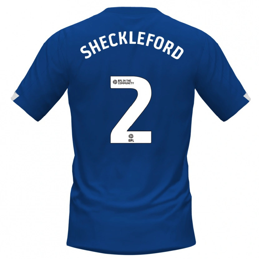 Danxen Mænd Ryheem Sheckleford #2 Blå Hvid Hjemmebane Spillertrøjer 2025/26 Trøje T-Shirt