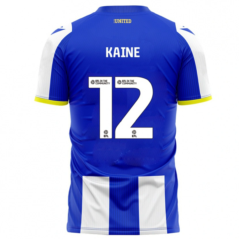 Danxen Mænd Louise Kaine #12 Blå Hvid Hjemmebane Spillertrøjer 2025/26 Trøje T-Shirt