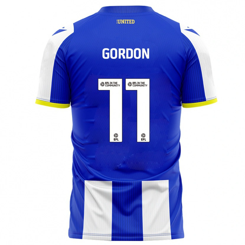 Danxen Mænd John-Kymani Gordon #11 Blå Hvid Hjemmebane Spillertrøjer 2025/26 Trøje T-Shirt