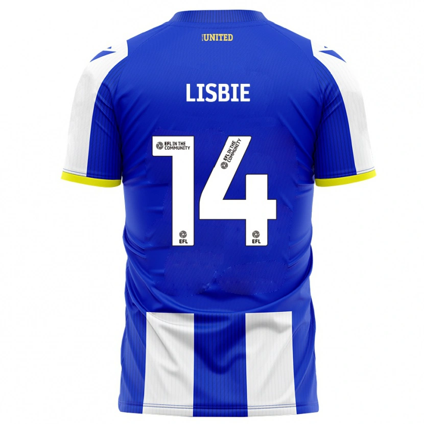 Danxen Mænd Kyreece Lisbie #14 Blå Hvid Hjemmebane Spillertrøjer 2025/26 Trøje T-Shirt
