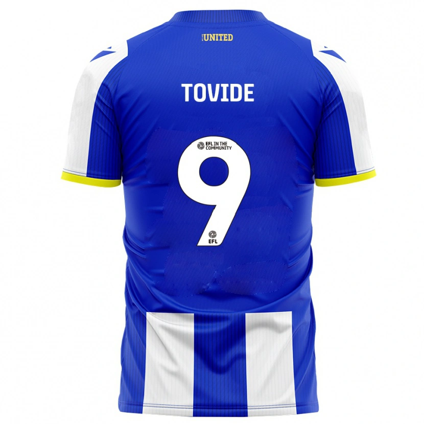 Danxen Mænd Samson Tovide #9 Blå Hvid Hjemmebane Spillertrøjer 2025/26 Trøje T-Shirt