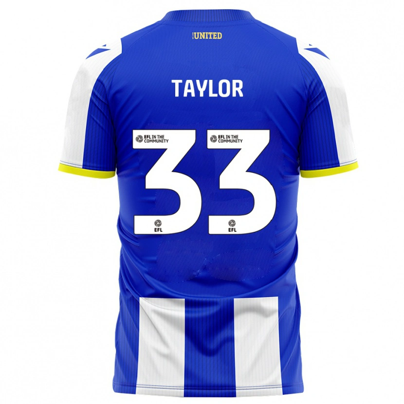 Danxen Mænd Lyle Taylor #33 Blå Hvid Hjemmebane Spillertrøjer 2025/26 Trøje T-Shirt