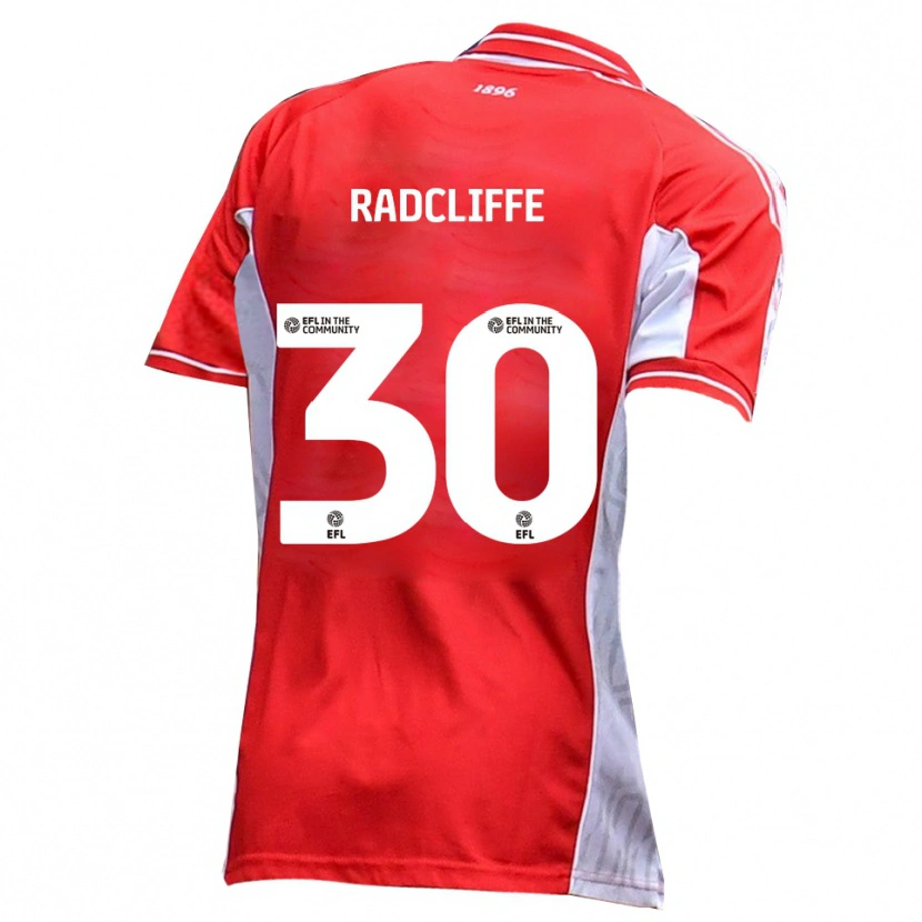 Danxen Mænd Ben Radcliffe #30 Rød Hvid Hjemmebane Spillertrøjer 2025/26 Trøje T-Shirt
