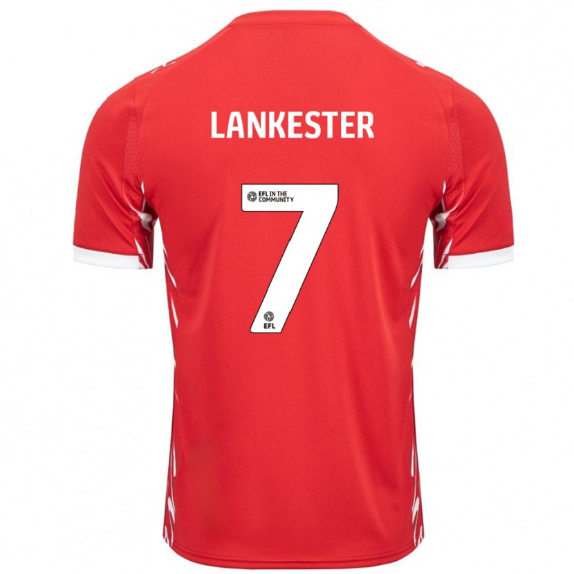 Danxen Mænd Jack Lankester #7 Rød Hvid Hjemmebane Spillertrøjer 2025/26 Trøje T-Shirt