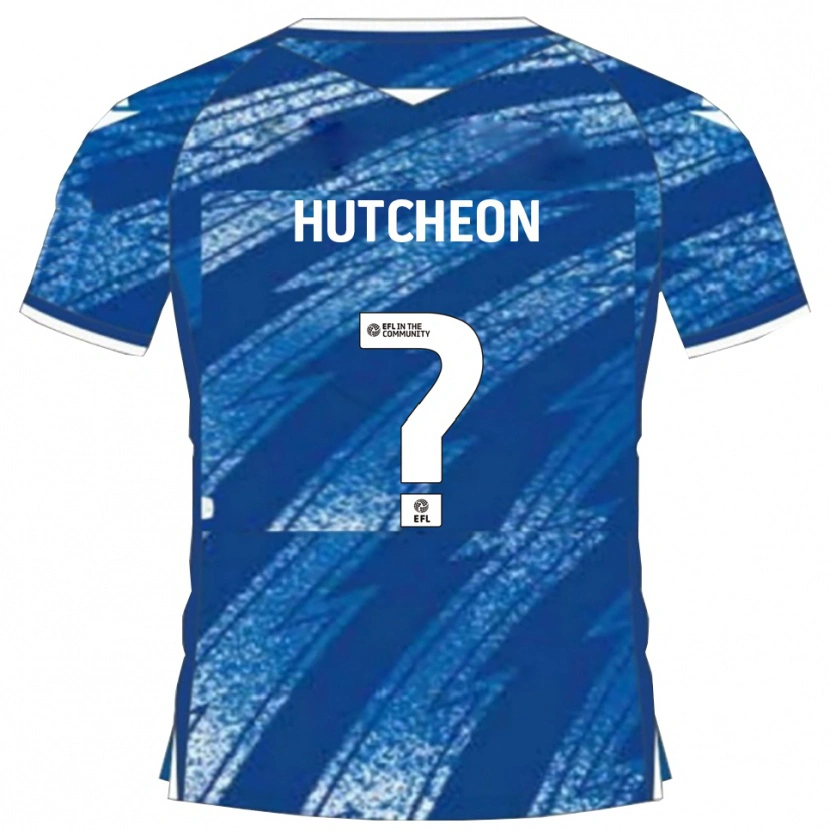 Danxen Mænd George Hutcheon #0 Blå Hvid Hjemmebane Spillertrøjer 2025/26 Trøje T-Shirt