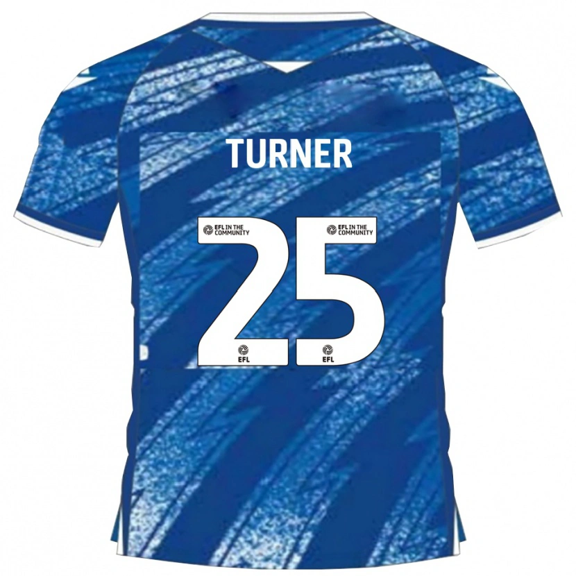 Danxen Mænd Jake Turner #25 Blå Hvid Hjemmebane Spillertrøjer 2025/26 Trøje T-Shirt