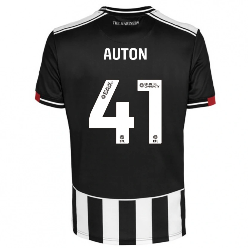 Danxen Mænd Sebastian Auton #41 Sort Hvid Rød Hjemmebane Spillertrøjer 2025/26 Trøje T-Shirt