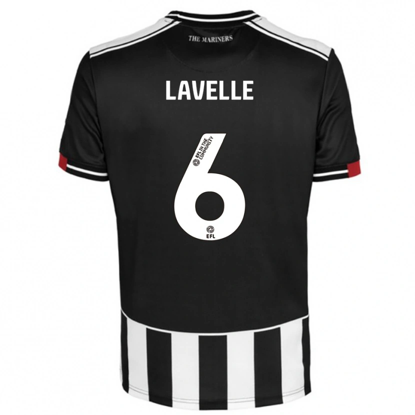 Danxen Mænd Sam Lavelle #6 Sort Hvid Rød Hjemmebane Spillertrøjer 2025/26 Trøje T-Shirt