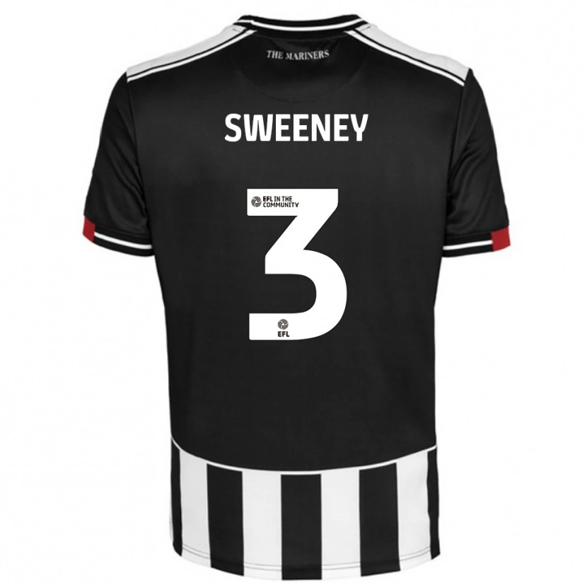 Danxen Mænd Jayden Sweeney #3 Sort Hvid Rød Hjemmebane Spillertrøjer 2025/26 Trøje T-Shirt