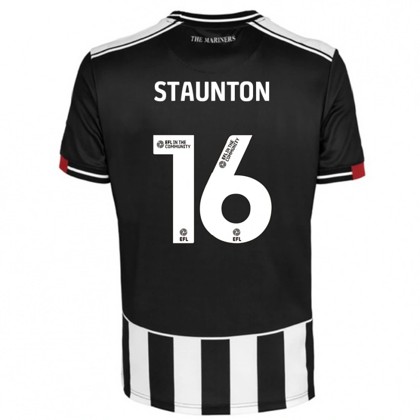 Danxen Mænd Reece Staunton #16 Sort Hvid Rød Hjemmebane Spillertrøjer 2025/26 Trøje T-Shirt