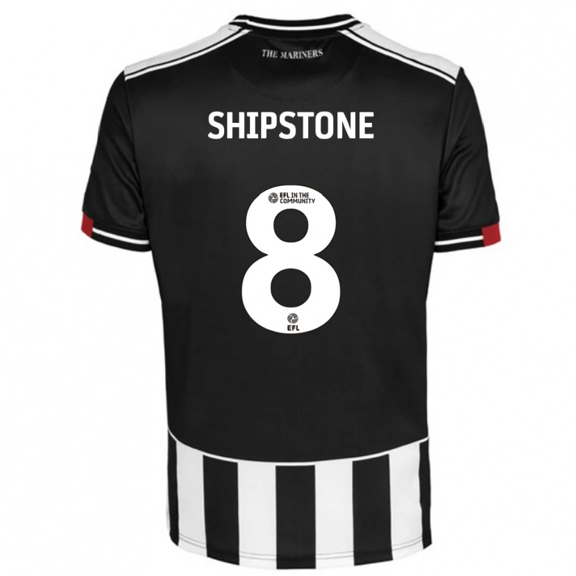 Danxen Mænd Harry Shipstone #8 Sort Hvid Rød Hjemmebane Spillertrøjer 2025/26 Trøje T-Shirt