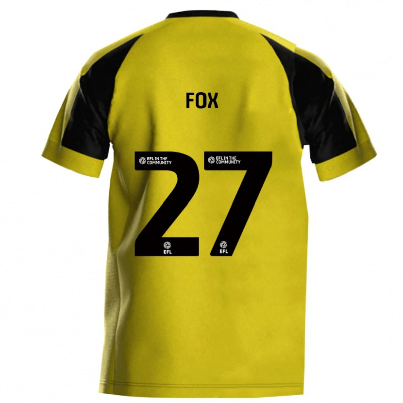 Danxen Mænd Ben Fox #27 Gul Grå Hjemmebane Spillertrøjer 2025/26 Trøje T-Shirt