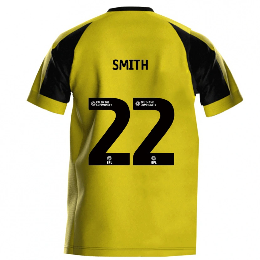 Danxen Mænd Reece Smith #22 Gul Grå Hjemmebane Spillertrøjer 2025/26 Trøje T-Shirt