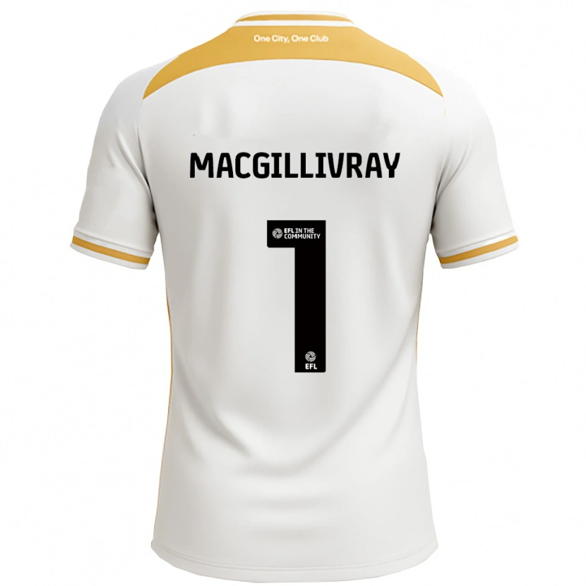 Danxen Mænd Craig Macgillivray #1 Hvid Guld Hjemmebane Spillertrøjer 2025/26 Trøje T-Shirt