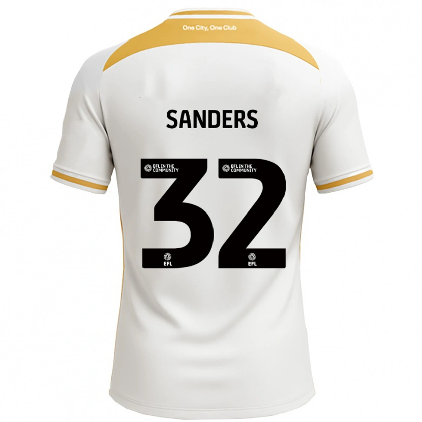 Danxen Mænd Jack Sanders #32 Hvid Guld Hjemmebane Spillertrøjer 2025/26 Trøje T-Shirt
